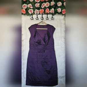 Michel Antoni Classic Bandage Plum Midi Dress